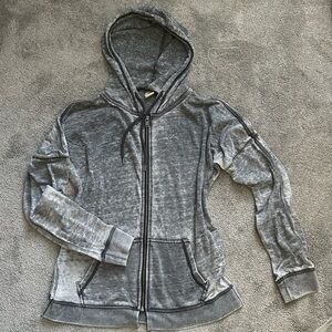 Roxy Charcoal Zip-Up Hoodie